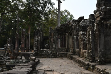 Naklejka premium カンボジア シェムリアップ遺跡群 アンコール・トム（バイヨン）