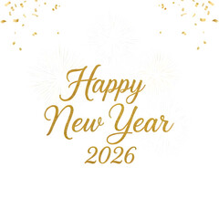 Obraz premium Happy New Year 2026 Gold Celebration Background