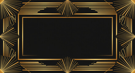 Art Deco Gold Pattern Frame