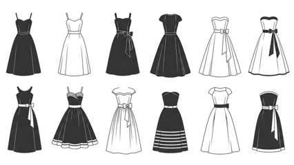 Collection of various dress designs for women