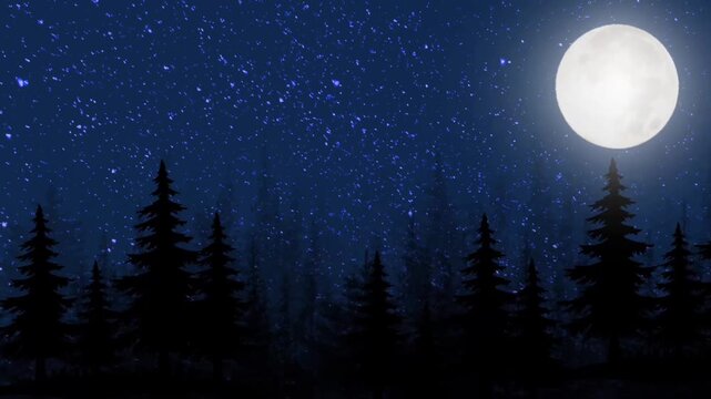 moon in the forest