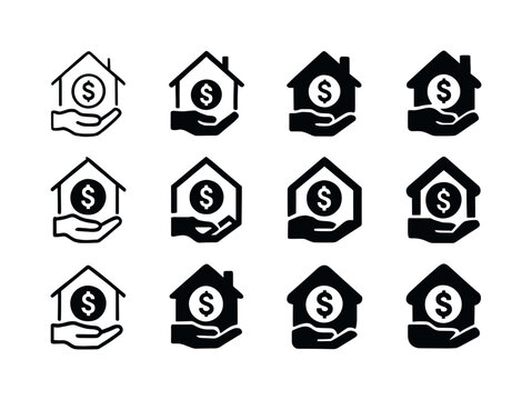 Privatization Logo Collection. Privatization. Icon set. Set Logo