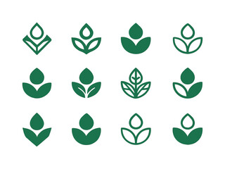 Obraz premium Nature's Emblem Set. nature's beauty. Icon set. Set Logo of natu