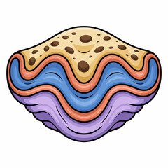 A colorful abstract wave design showcasing layers of different hues, creating dynamic visual movement and depth, reflecting creativity and modern digital artistry.