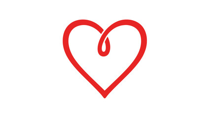 Red Heart Symbol of Love and Affection: A minimalist, vibrant red heart, a universal symbol of love, compassion, and affection, stands alone, evoking warmth and positive emotion.