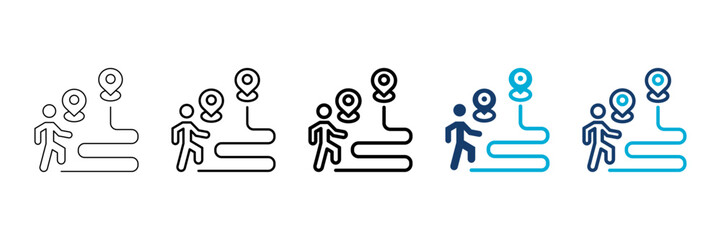 tracker icon set consisting of multiple styles vector illustration