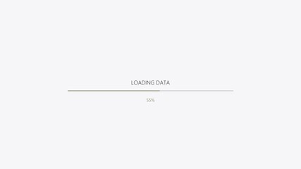 High quality loading progress bar design element video for web designers and graphic designers showcasing data loading status at 55 percent - Powered by Adobe