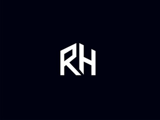 RH logo icon design typography logo