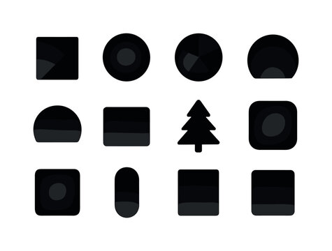 Gradient Icons Collection. Color gradients. Solid icon set of co
