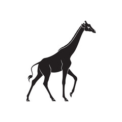 Elegant Giraffe Silhouette Vector Illustration