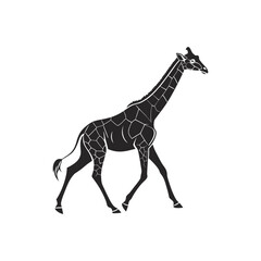 Patterned Giraffe Silhouette Illustration