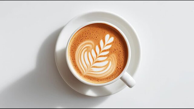 Creating latte art in a cozy cafe with a skilled barista in the morning light