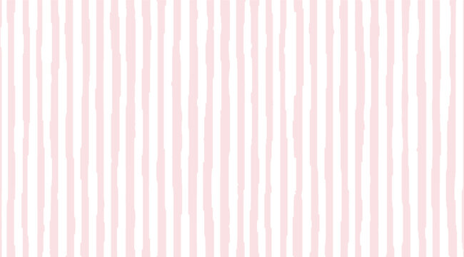 Pale pink and white irregular vertical stripes pattern for decorative backgrounds or children's