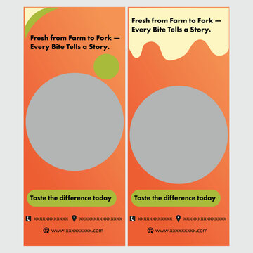 rollup banner design for a restaurant 