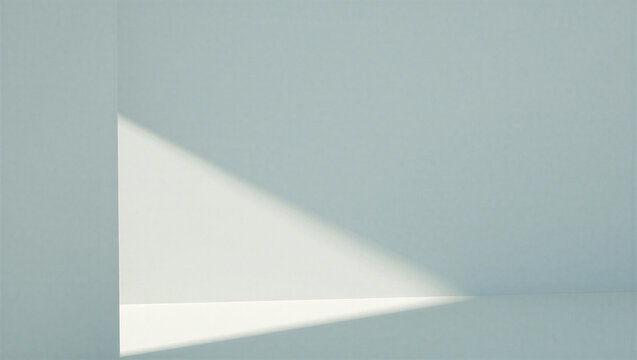 Light shining on a corner of a room