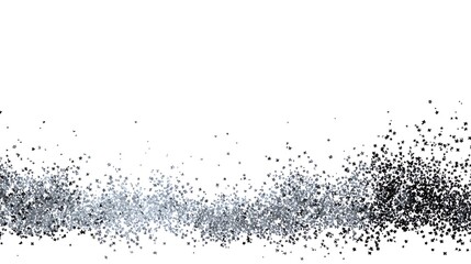 Obraz premium Silver glitter dust trail isolated on a white background for holiday design.