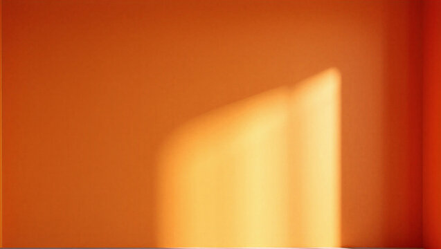Warm orange background with soft light shining on wall