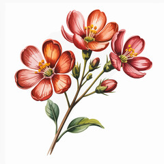 A stunning illustration of vibrant red flowers, showcasing their intricate petals and natural beauty, symbolizing growth, beauty, and the ephemeral nature of life.