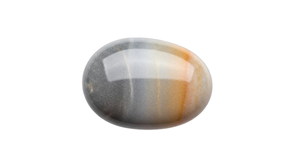 Polished Agate Stone with Natural Banding.