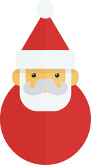 Santa Claus Christmas Icon Vector Illustration, Cute Full Body Holiday Character for Winter, Xmas Decoration and Festive Design