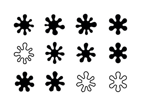 Paint Splash Icons. Splash of paint. Icon set. Set Logo of Splas