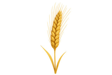 Obraz premium Golden wheat stalk representing agriculture, harvest, and food production, isolated on transparent background