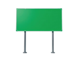 Obraz premium A green street sign on a metal pole in urban environment. transparent background