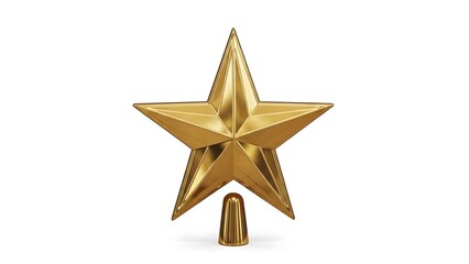 Fototapeta premium golden star on white background