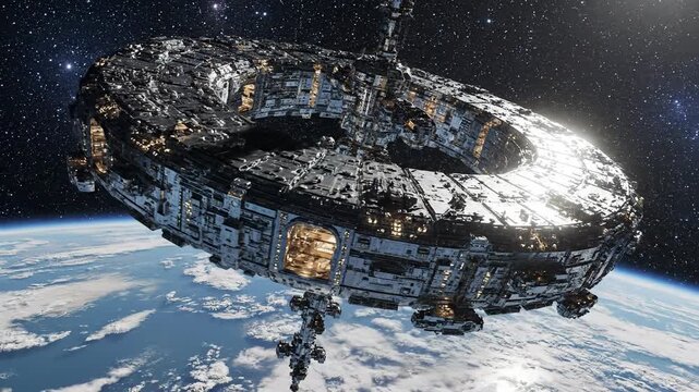 Spacecraft orbits Earth in darkness