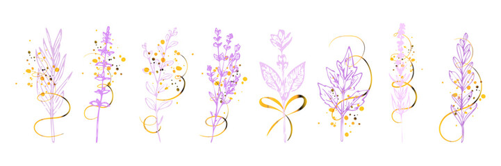 Fresh herb leaves forming a botanical frame with clean copy space for organic design, wellness branding, and natural products.