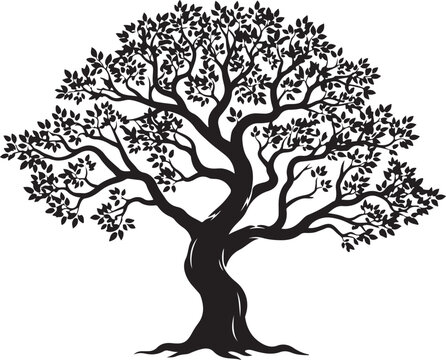 black tree vactor image 