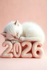Sweet Dreams Kitten Resting on 2026. Happy new year 2026