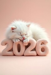 Sweet Dreams Kitten Resting on 2026. Happy new year 2026