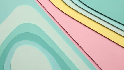 Obraz premium Abstract Colorful Paper Layers Pastel Texture Minimalist. Concept featuring abstract, colorful, paper, layers, pastel.