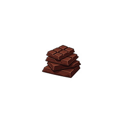 Stacked Chocolate Bars Illustration Icon flat vector design