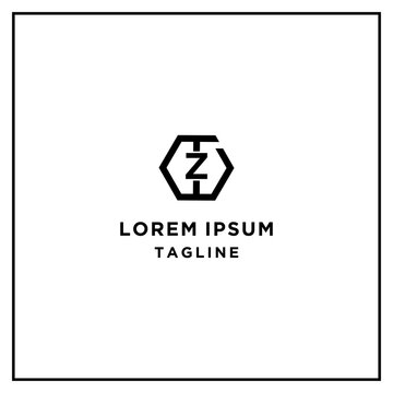 tz or zt hexagon logo