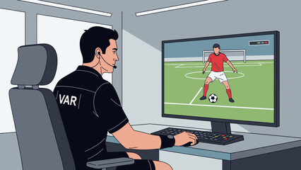 Silhouette illustration of a businessman or person watching a TV or screen in an office