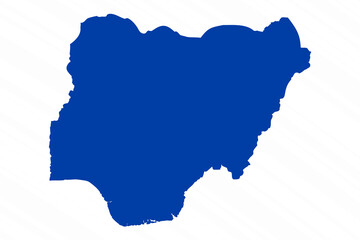 Abstract Blue Nigeria Simple Map