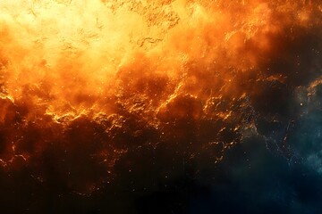 Dramatic celestial fire, the swirling clouds appear to be on fire. This image exudes power and wonder