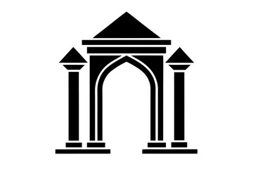 Fototapeta premium Archway Silhouette – Vector Art for Architecture, Travel & Monument Design
