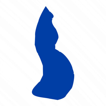 Abstract Blue Liechtenstein Simple Map