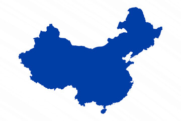 Abstract Blue China Simple Map