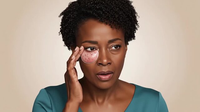 Woman Experiencing Ear Pain and Discomfort Due to Ear Infection or Blockage in a Close-Up Portrait