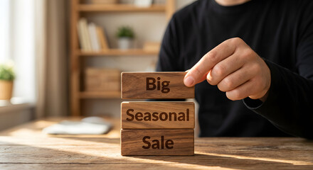 Close-up of a Person Playing Wooden Block Stacking Game for Kids and Adults