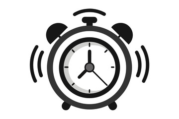 alarm ringing outline with vibration icon