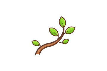 branch tip short curved branch icon