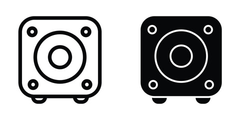 Multimedia speaker icon design template