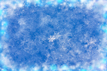 Abstract natural winter background top view with copy space.
