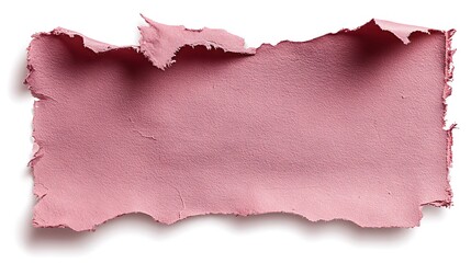 Torn pink paper with rough edges