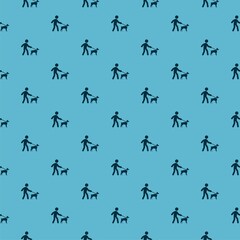 Guide dog seamless pattern isolated on color  background